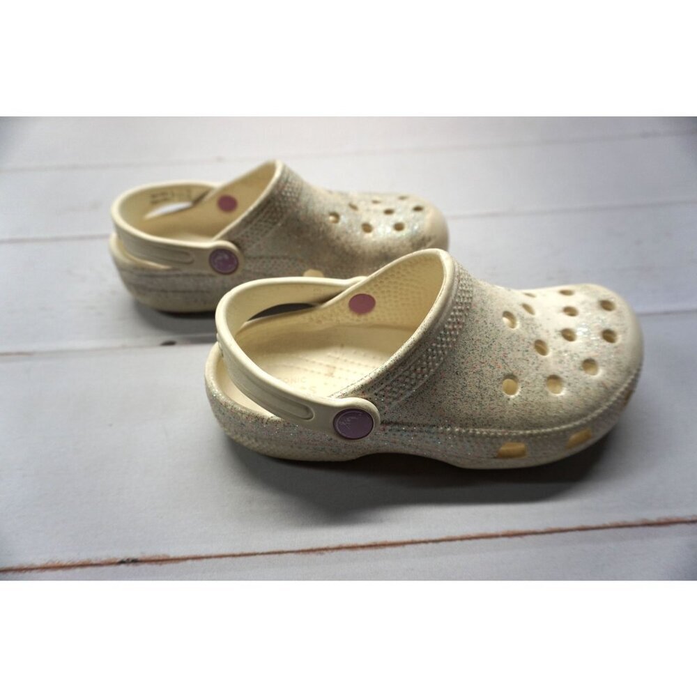 Crocs Kids' Iconic Crocs Comfort Glitter Clogs - Size C13 - Picture 4 of 12